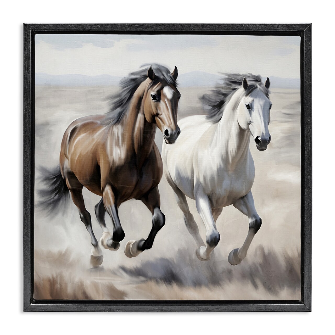 Stupell Industries Wild Run Horse Pair Floating Frame By Kim Allen